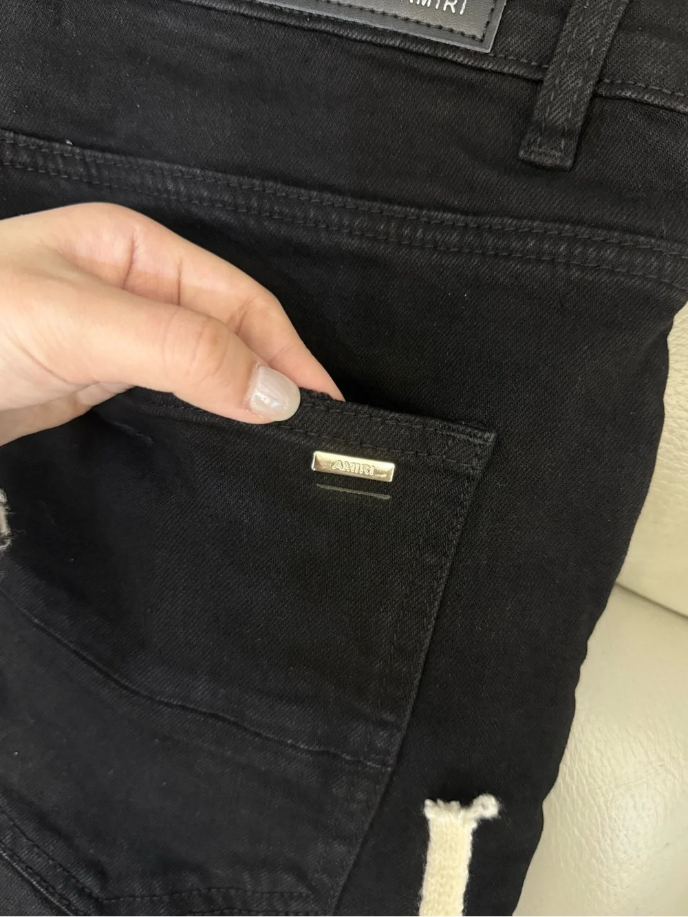 AMIRI Black Ripped Skinny Jeans - Picture 6 of 6